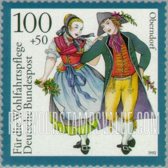FindYourStampsValue: SEMI-POSTAL - Traditional Costumes: Oberndorf, Bavaria