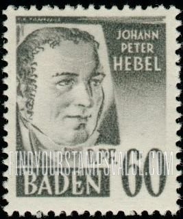 FindYourStampsValue: BADEN - Johann Peter Hebel