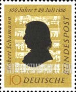 FindYourStampsValue: Death Centenary of Robert Schumann, Composer