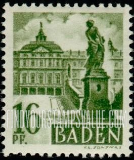 FindYourStampsValue: BADEN - Rastatt Castle
