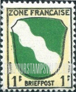 FindYourStampsValue: ISSUED UNDER FRENCH OCCUPATION - Coats of Arms: Rhine Province