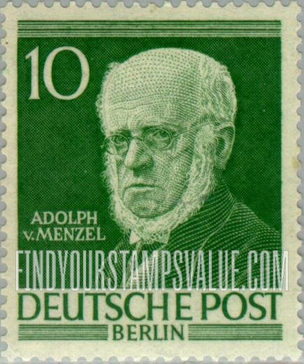 FindYourStampsValue: BERLIN - Portraits: Adolph von Menzel