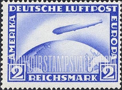 FindYourStampsValue: AIR POST - “Graf Zeppelin” Crossing Ocean