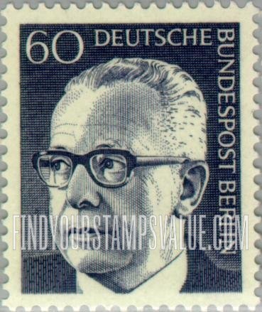 FindYourStampsValue: BERLIN - President Heinemann Type of Germany Inscribed “Berlin”