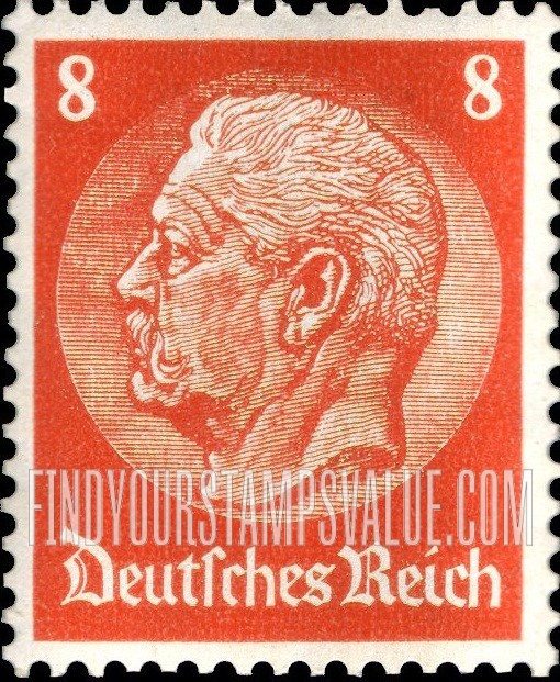 FindYourStampsValue: 86th Birthday of President von Hindenburg - President von Hindenburg