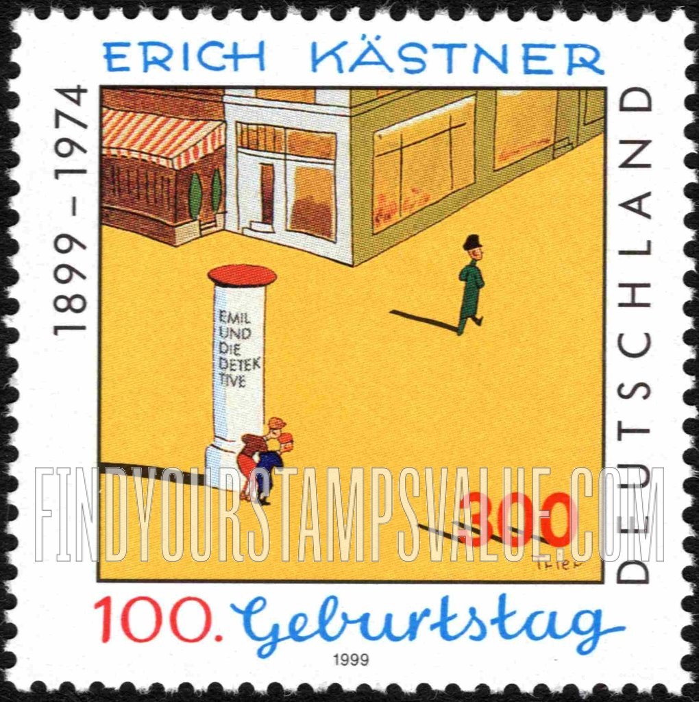 FindYourStampsValue: Erich Kästner (1899-1974), Writer