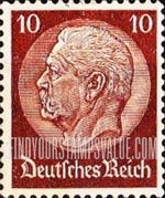 FindYourStampsValue: 86th Birthday of President von Hindenburg - President von Hindenburg