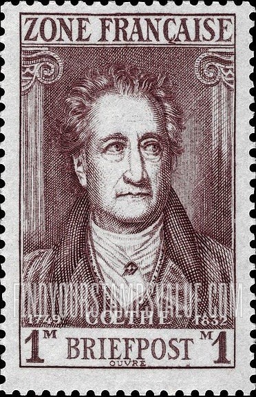 FindYourStampsValue: ISSUED UNDER FRENCH OCCUPATION - Johann Wolfgang von Goethe