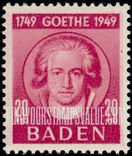 FindYourStampsValue: OCCUPATION SEMI-POSTAL - Various Portraits: Johann Wolfgang von Goethe