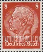 FindYourStampsValue: Birthday of President von Hindenburg - President von Hindenburg