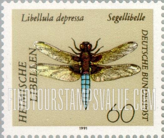 FindYourStampsValue: Dragonflies: Libellula depressa