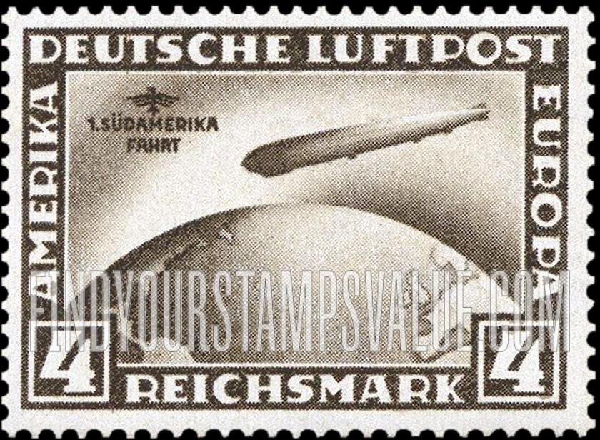 FindYourStampsValue: AIR POST - “Graf Zeppelin” Crossing Ocean