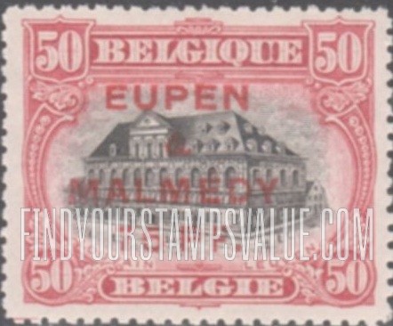FindYourStampsValue: GERMAN OCCUPATION - Louvain: Belgian Stamps of 1915 Surcharged