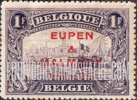 FindYourStampsValue: GERMAN OCCUPATION - Louvain: Belgian Stamps of 1915 Surcharged