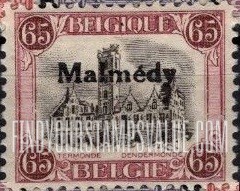 FindYourStampsValue: GERMAN OCCUPATION - Dendermonde: Belgian Stamps of 1915-20 Overprinted