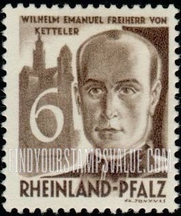 FindYourStampsValue: RHINE PALATINATE - Wilhelm E. F. von Ketteler