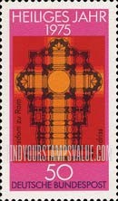 FindYourStampsValue: Holy Year 1975, "Year of Reconciliation" - Plan of St. Peter's, Rome