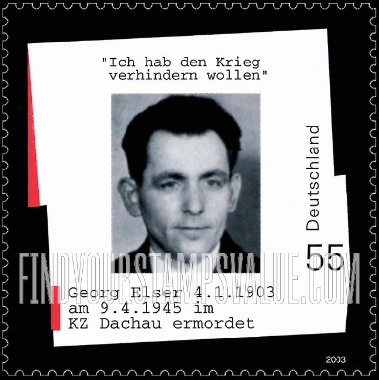 FindYourStampsValue: Georg Elser (1903-45), Failed Assassin of Hitler