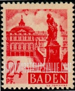 FindYourStampsValue: BADEN - Rastatt Castle