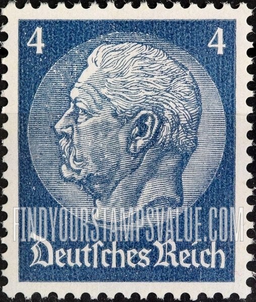 FindYourStampsValue: 86th Birthday of President von Hindenburg - President von Hindenburg