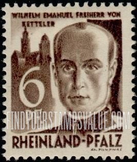FindYourStampsValue: RHINE PALATINATE - Wilhelm E. F. von Ketteler