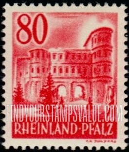 FindYourStampsValue: RHINE PALATINATE - Porta Nigra, Trier
