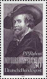 FindYourStampsValue: 400th Birth Anniversary of Peter Paul Rubens, Flemish Painter - Self-Portrait