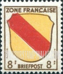 FindYourStampsValue: ISSUED UNDER FRENCH OCCUPATION - Coats of Arms: Baden