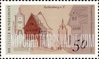 FindYourStampsValue: European Architectural Heritage Year - Plönlein Corner, Siebers Tower and Kobolzeller Gate, Rothenburg