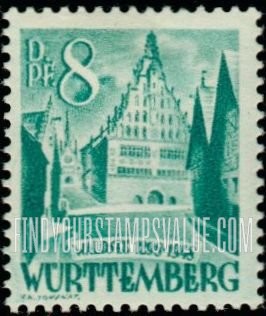 FindYourStampsValue: WURTTEMBERG - Waldsee