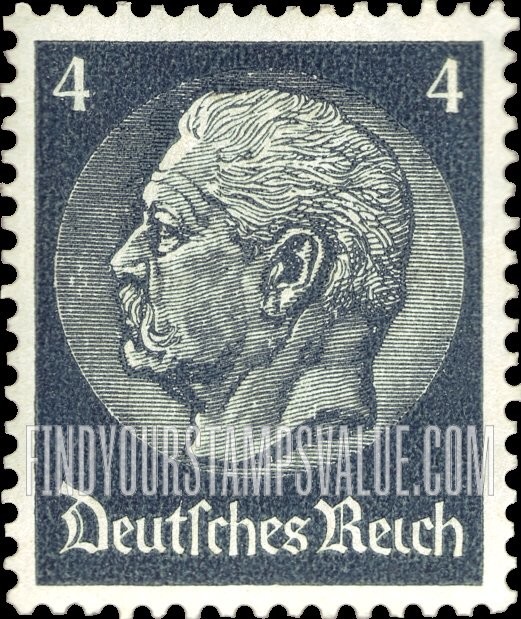 FindYourStampsValue: Birthday of President von Hindenburg - President von Hindenburg