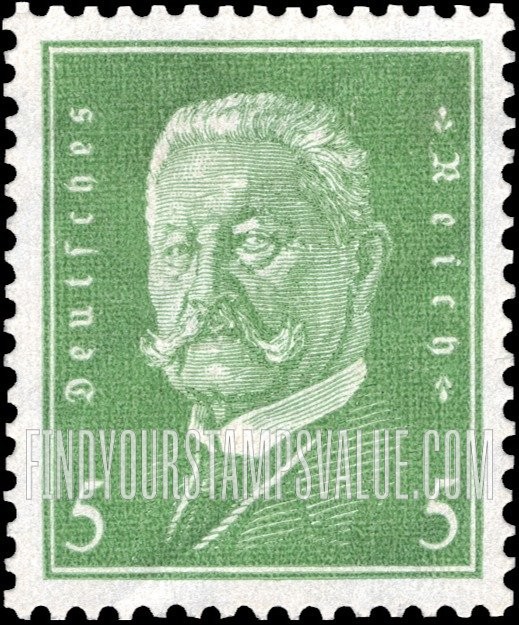 FindYourStampsValue: President Paul von Hindenburg