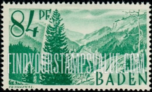 FindYourStampsValue: BADEN - Black Forest Scene