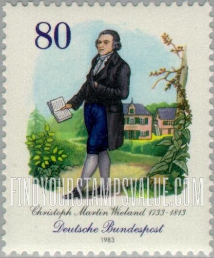 FindYourStampsValue: Christoph Martin Wieland (1733-1813), Poet