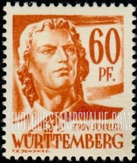 FindYourStampsValue: WURTTEMBERG - Friedrich von Schiller