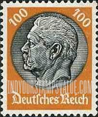 FindYourStampsValue: Birthday of President von Hindenburg - President von Hindenburg