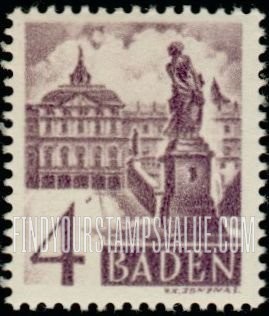 FindYourStampsValue: BADEN - Rastatt Castle