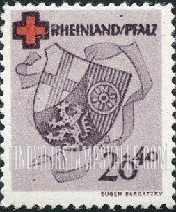 FindYourStampsValue: OCCUPATION SEMI-POSTAL - Arms: Type of Baden, 1949, Showing Arms of Rhine Palatinat