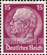 FindYourStampsValue: 86th Birthday of President von Hindenburg - President von Hindenburg