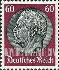 FindYourStampsValue: Birthday of President von Hindenburg - President von Hindenburg