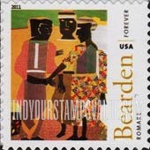 FindYourStampsValue: ART OF ROMARE BEARDEN - Conjunction, Self-Adhesive stamp