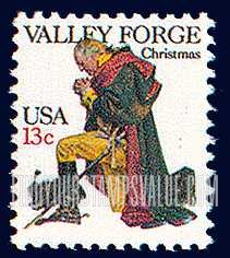 FindYourStampsValue: CHRISTMAS - Washington at Valley Forge