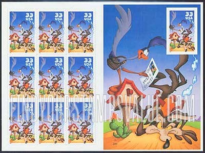 FindYourStampsValue: ROAD RUNNER & WILE E. COYOTE, Self-Adhesive stamps