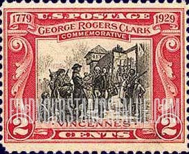 FindYourStampsValue: GEORGE ROGERS CLARK ISSUE - The Surrender of Fort Sackville
