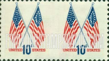 FindYourStampsValue: CROSSED FLAGS - 50-Star and 13-Star