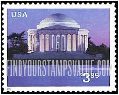 FindYourStampsValue: JEFFERSON MEMORIAL, Self-Adhesive stamp