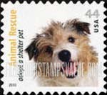 FindYourStampsValue: ANIMAL RESCUE - Wire-haired Jack Russell Terrier, Self-Adhesive stamp