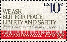FindYourStampsValue: AMERICAN REVOLUTION BICENTENNIAL - We ask but for peace...
