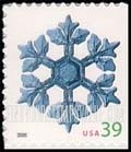 FindYourStampsValue: CHRISTMAS - Snowflake, Self-Adhesive Booklet Stamp