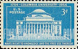 FindYourStampsValue: COLUMBIA UNIVERSITY, 200th ANNIVERSARY